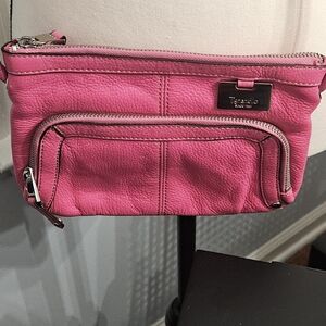 Tignanello Pebbled Leather Pink Bag